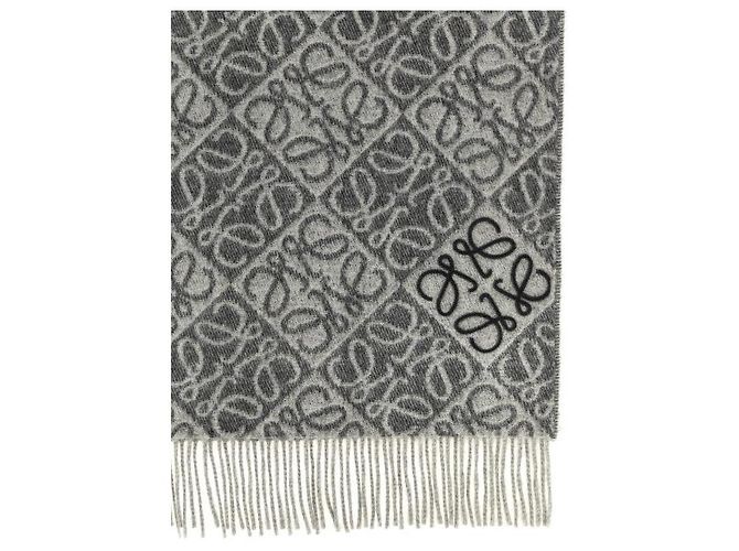 Loewe Anagram Schal Schachbrett Braun - Ansicht 5