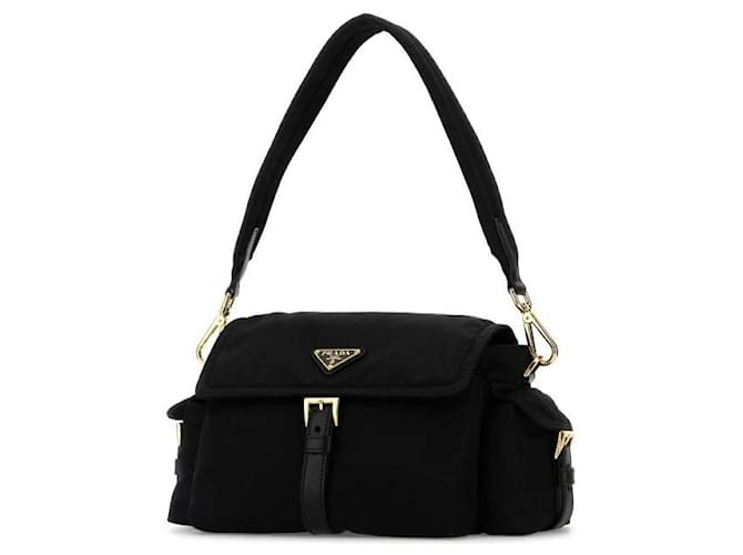 Prada Esplora Borsa a Spalla Medium in Re-Nylon Nero - vista 5