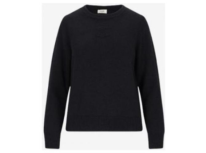 Céline Pull col rond en cachemire Heritage Noir - vue 4