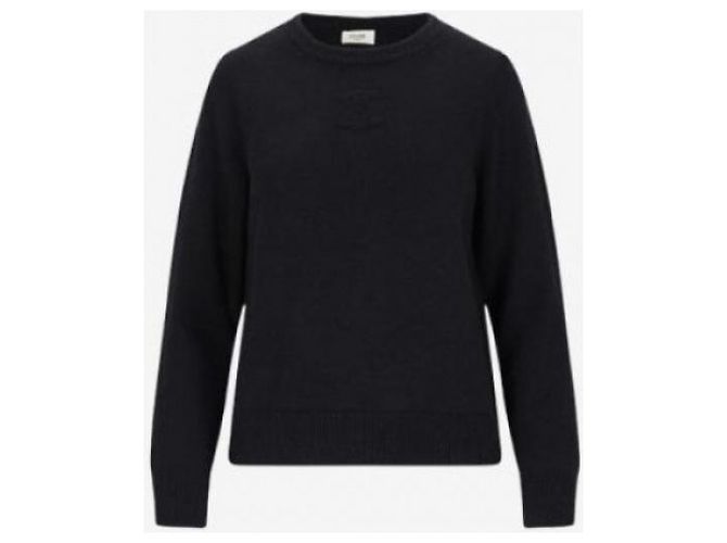 Céline Pull col rond en cachemire Heritage Noir - vue 5