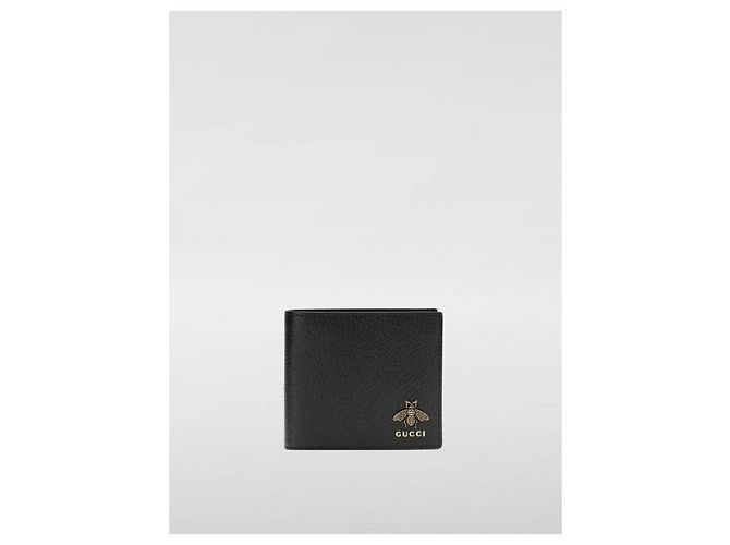 Gucci Bee Logo Patch Leather Wallet - view 4