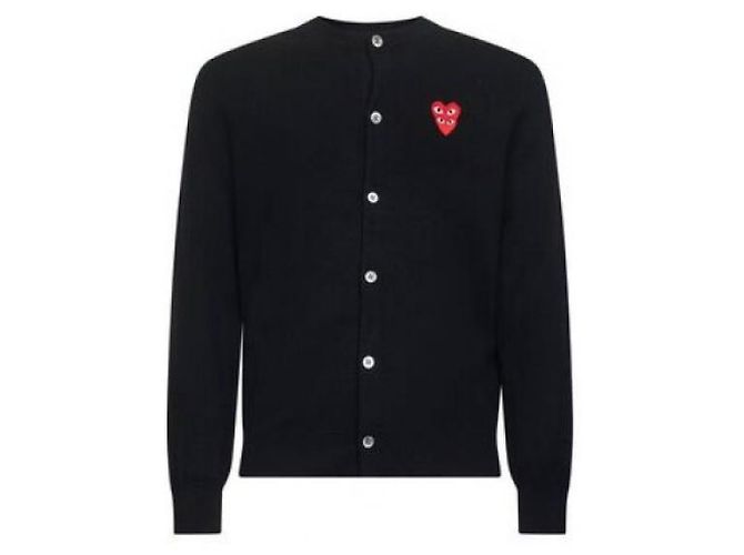 Comme Des Garcons Rundhals-Doppelpullover in Burgunder mit AX-Emblem - Ansicht 5