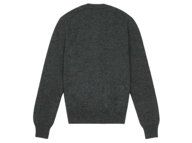 Comme Des Garcons Rundhals-Doppelburgunder-Emblem-Strick AX - Ansicht 5