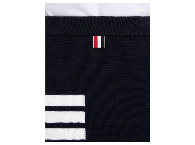 Thom Browne Pantalones de lana merina Stripe Link Stitch Azul - vista 14