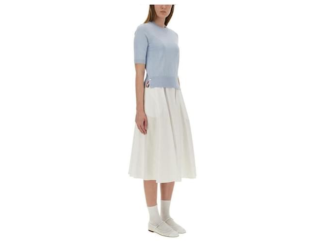 Thom Browne Stitch Pointel Bar T-Shirt Blau - Ansicht 5