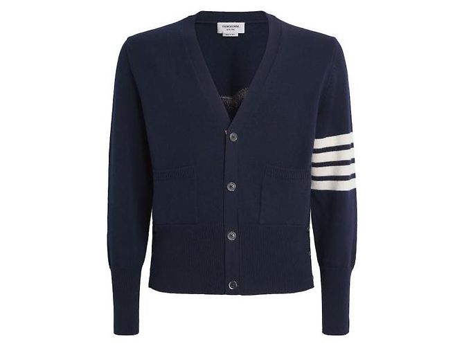 Thom Browne Luna New Year Horse Intarsia V-Neck Wool Sweater - view 4