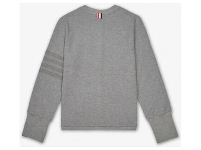 Thom Browne Cárdigan de algodón a rayas Castaño - vista 5