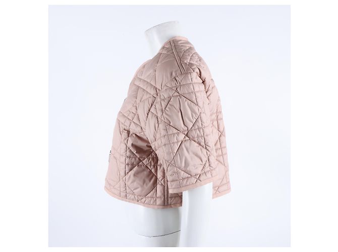 Jaqueta curta com mangas curtas acolchoada Christian Dior Marrom - vista 2