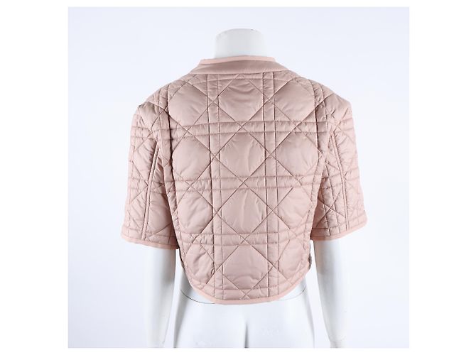 Jaqueta curta com mangas curtas acolchoada Christian Dior Marrom - vista 3