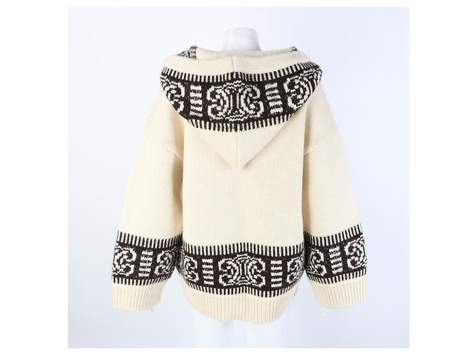 Céline Maglione a maniche lunghe con cappuccio Marrone - vista 3