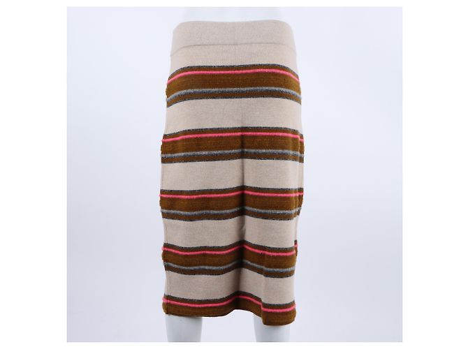 Falda de cachemira Chanel Castaño - vista 3