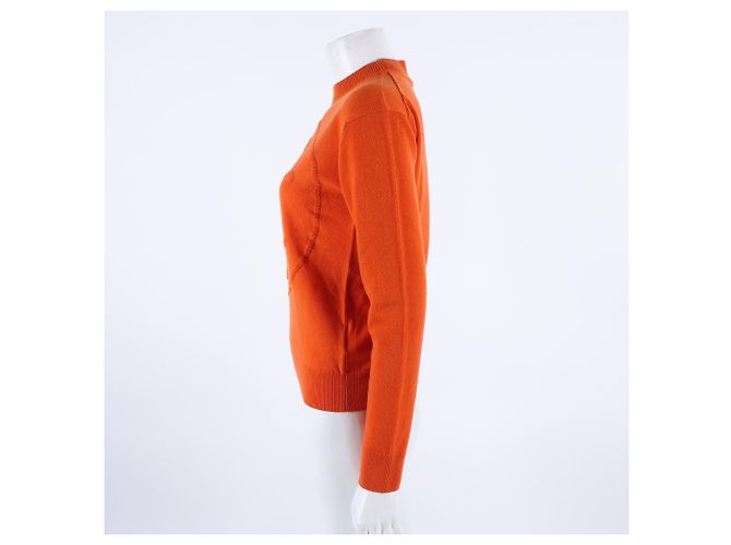 Hemd aus Kaschmir mit langen Ärmeln von Hermès Orange - Ansicht 2