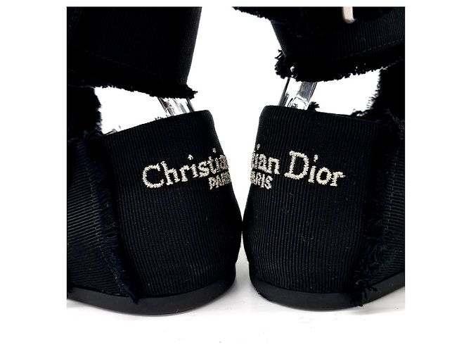 Christian Dior Strap Flat Shoes Nero - vista 3
