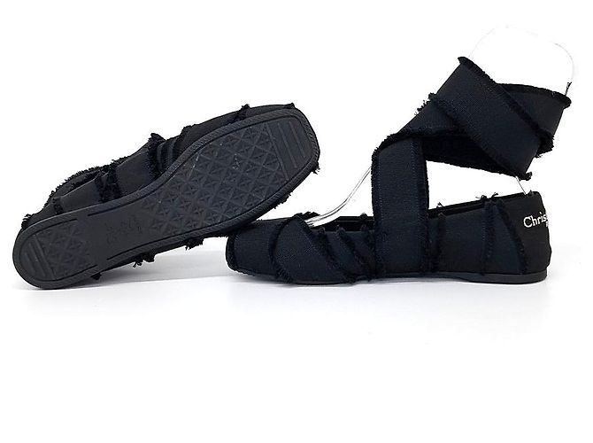Christian Dior Strap Flat Shoes Nero - vista 4