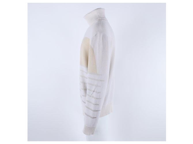 Hochkragen Pullover mit langen Ärmeln aus Strick von Hermès Weiß - Ansicht 2