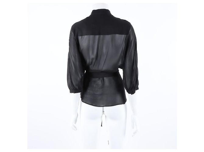 Blusa de seda Christian Dior Negro - vista 3