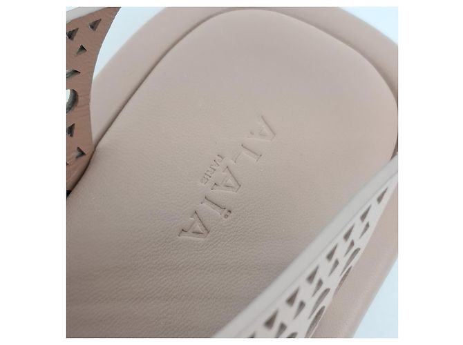 Alaïa Infradito tagliato al laser Alaia Marrone - vista 6
