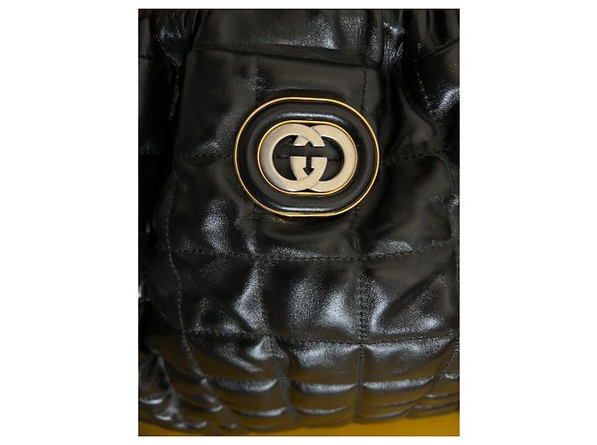 Borsa a mano Gucci Deco in pelle trapuntata nera Nero - vista 10