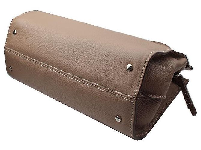 Tod's Borsa tote in pelle marrone taupe - vista 4