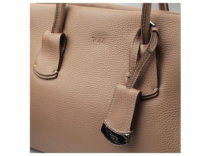 Tod's Borsa tote in pelle marrone taupe - vista 6