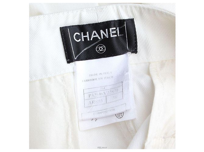 Chanel Falda vaquera blanca Blanco - vista 3