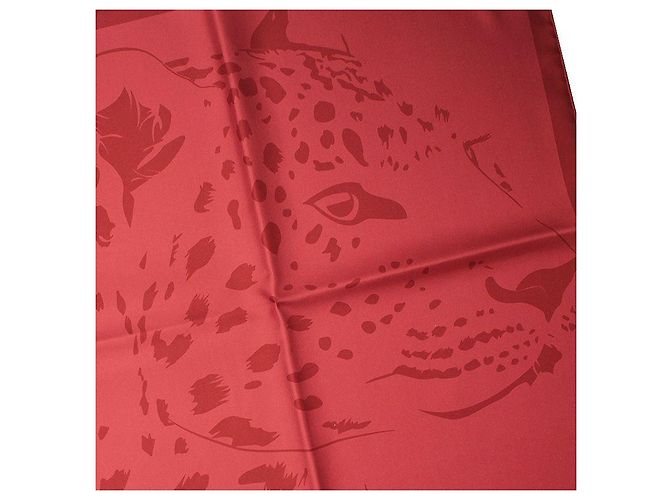 Cartier Foulard Petit in Seta Rosso Mattone - vista 3