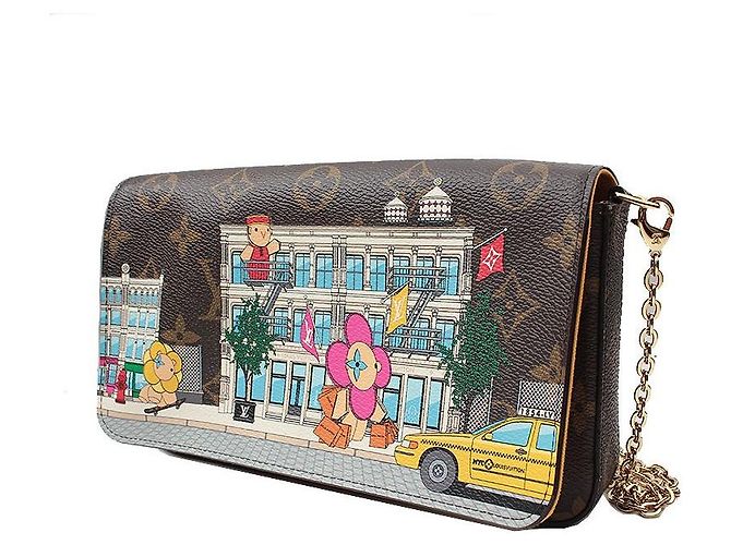 Louis Vuitton Borsa a tracolla Pochette Felicie Monogram Vivienne Marrone - vista 2