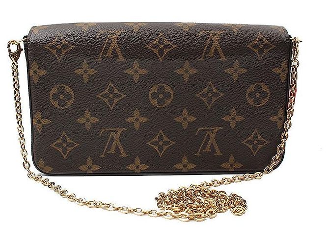 Louis Vuitton Borsa a tracolla Pochette Felicie Monogram Vivienne Marrone - vista 3