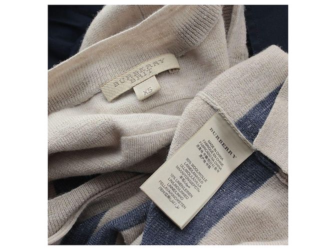 Burberry Britt Marineblau gestreifter Stricktop - Ansicht 3