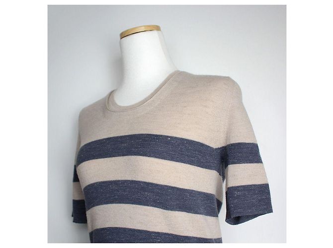 Burberry Britt Marineblau gestreifter Stricktop - Ansicht 4
