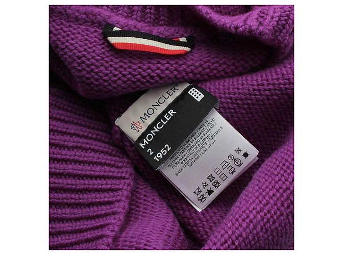 Moncler Violetter Woll Herren Strickoberteil Lila - Ansicht 3