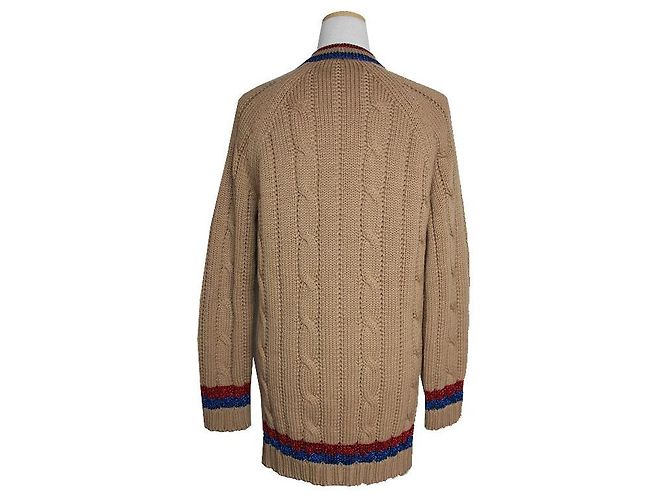 Gucci Leicht brauner Wollstrick-Cardigan - Ansicht 2