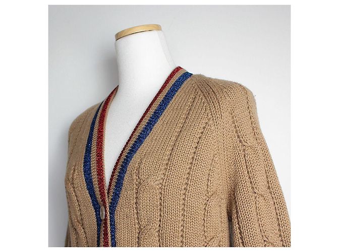 Gucci Leicht brauner Wollstrick-Cardigan - Ansicht 4