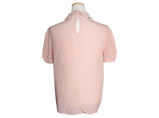 Miu Miu Blusa de seda rosa Indie - vista 2