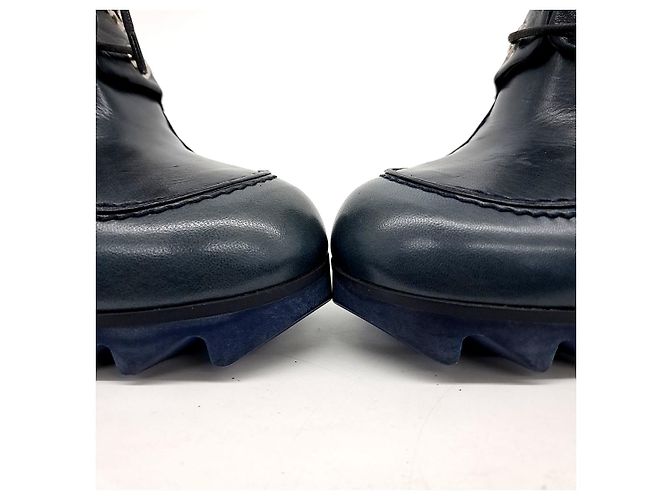 Botines Jil Sander de cuero azul marino - vista 2