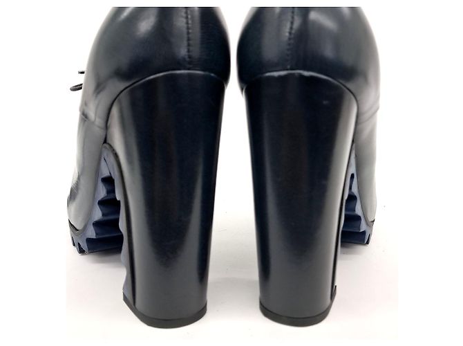 Botines Jil Sander de cuero azul marino - vista 3