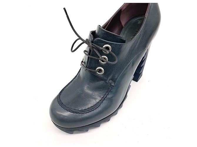 Botines Jil Sander de cuero azul marino - vista 5