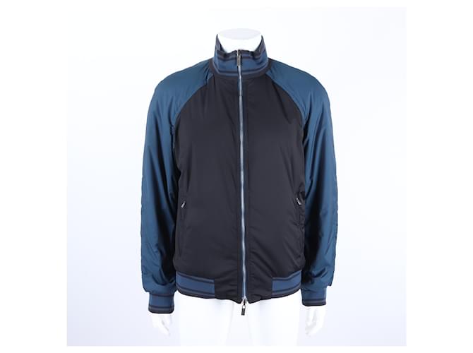 Hermès Wendbare Lederjacke Blau - Ansicht 5