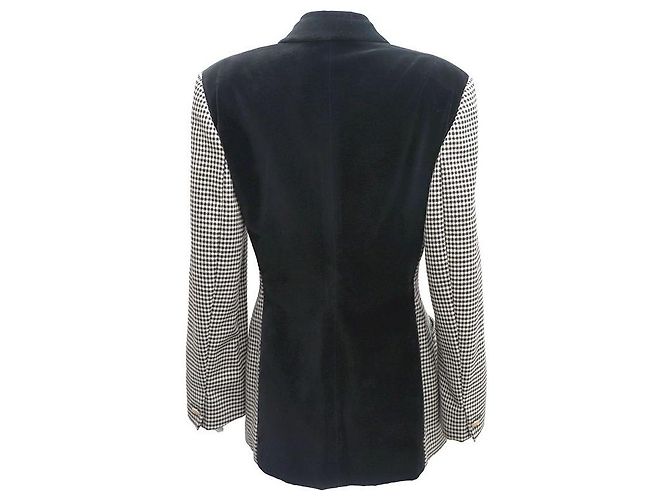 Versace Women's Collar Wool Check Jacket - view 6