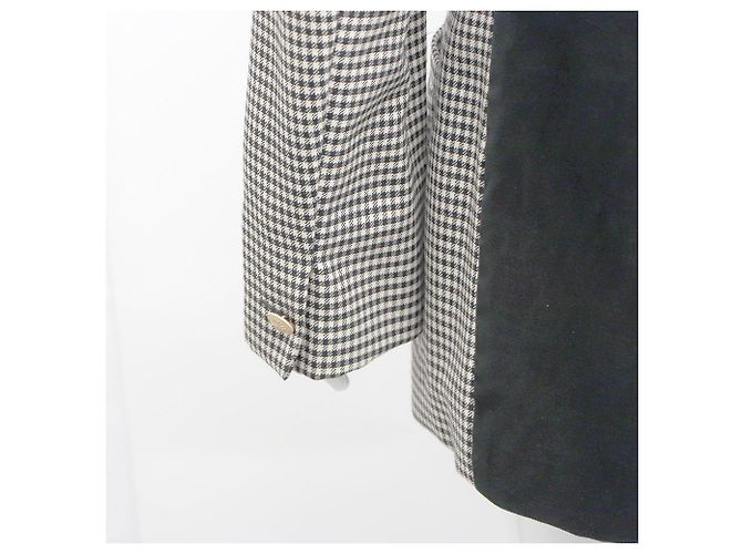 Versace Women's Collar Wool Check Jacket - view 8