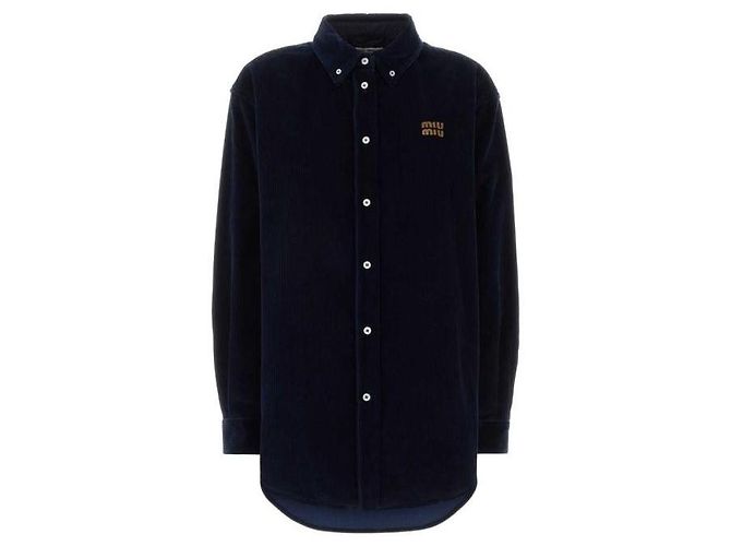 Miu Miu Camisa de pana y ante - vista 4