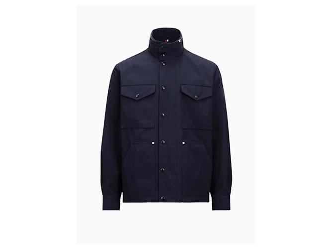 Moncler Giacca Noues Field Jacket Blu - vista 4