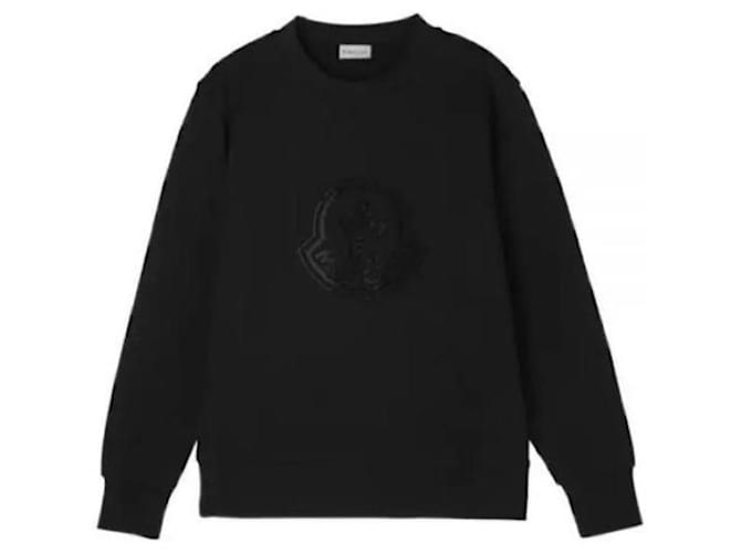 Moncler Baumwoll-Sweatshirt mit Kristall-Logo Schwarz - Ansicht 4