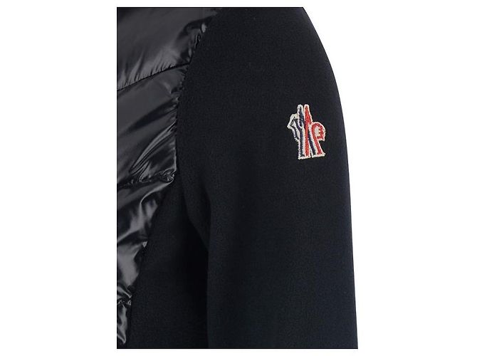 Moncler Moletom com capuz e zíper com patch de logo - vista 6