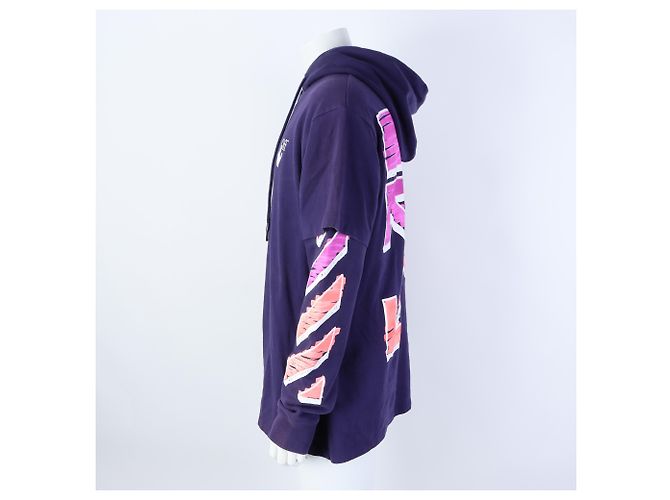 Off White Hoodie stratificato Off-White Porpora - vista 2