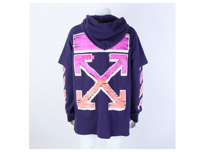 Off White Hoodie stratificato Off-White Porpora - vista 3