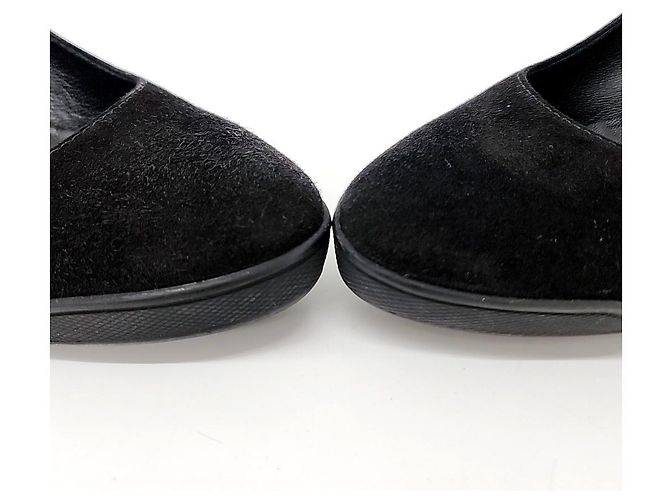 Scarpe con zeppa in suede Tod's Nero - vista 2