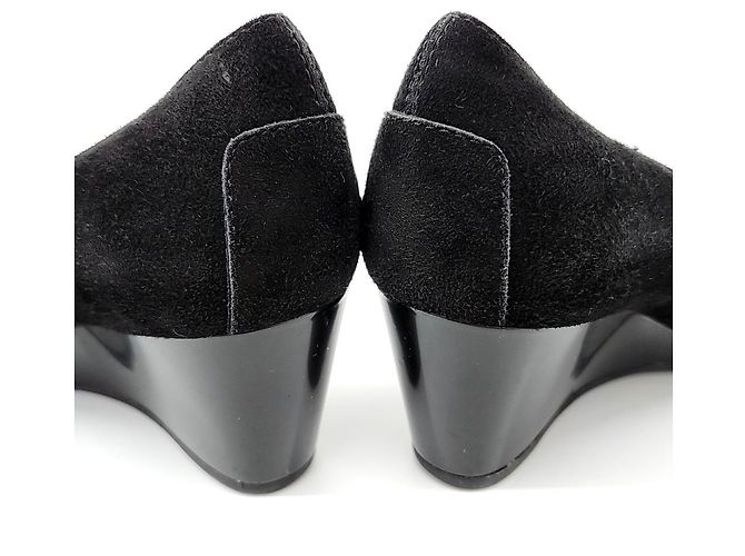 Scarpe con zeppa in suede Tod's Nero - vista 3