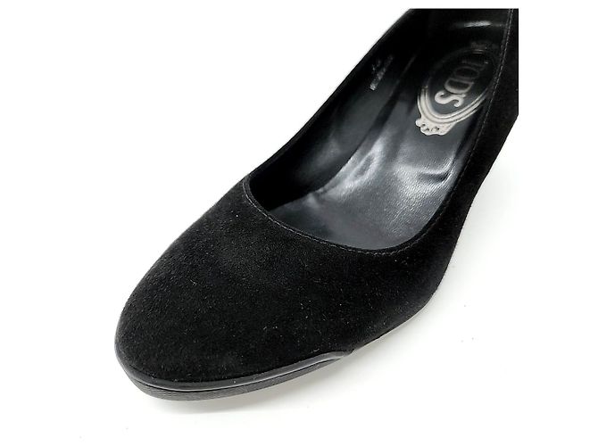 Scarpe con zeppa in suede Tod's Nero - vista 5