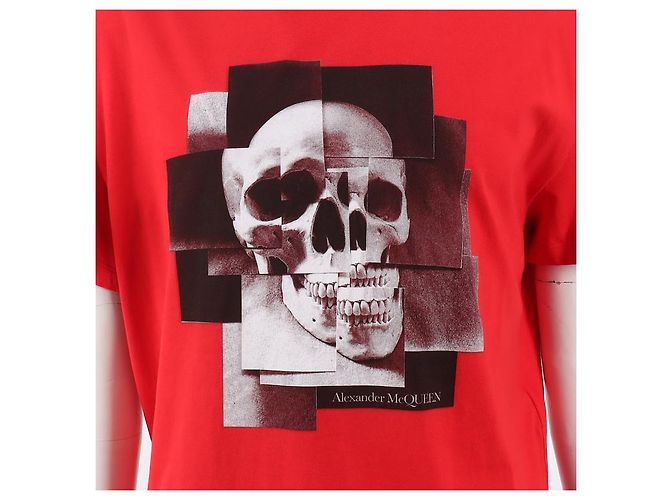 T-shirt a maniche corte Alexander McQueen Rosso - vista 4
